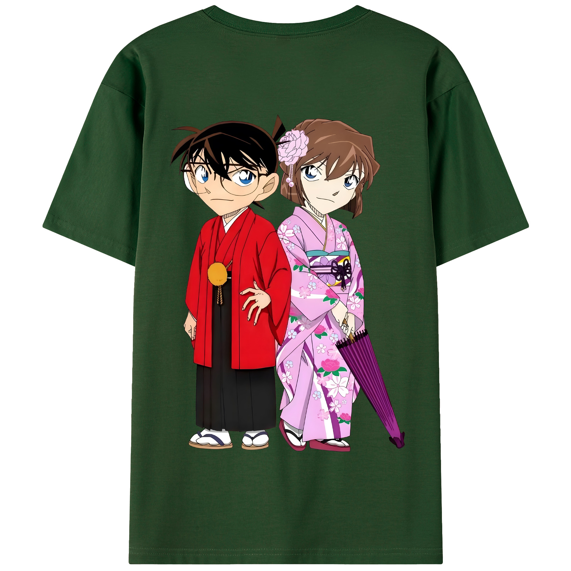 （画像用） 名探偵コナン 江戸川 コナン Detective Conan Conan Edogawa 綿100％半袖Tシャツ（背面プリント）